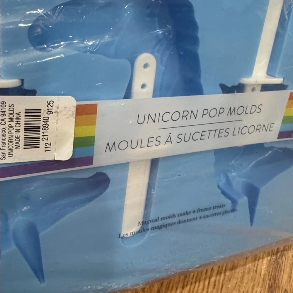 Williams Sonoma Blue Unicorn Ice Pop Molds